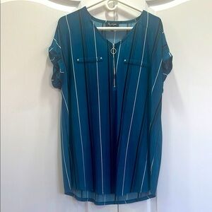 Blue Striped Women's Top